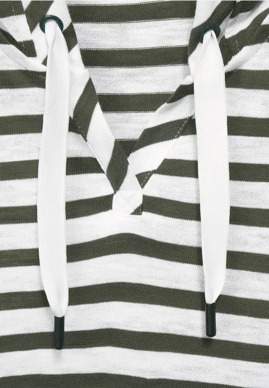 CECIL T-shirt à capuche rayé 